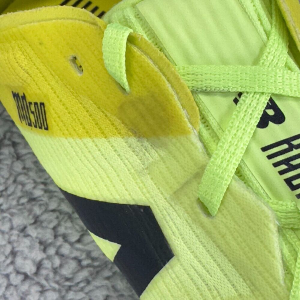 New Balance Racing Shoes MMD500Y7 Men Size 11 Neon Green Lace Up Spikes Track - Picture 11 of 14